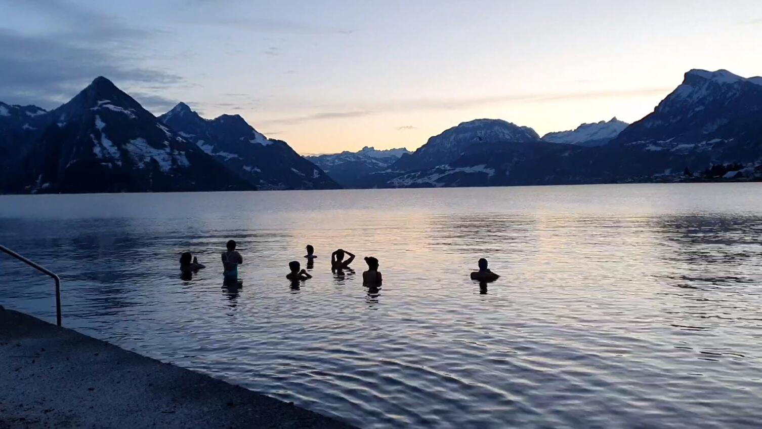 Eisbaden Workshop in Nidwalden, Vierwaldstättersee